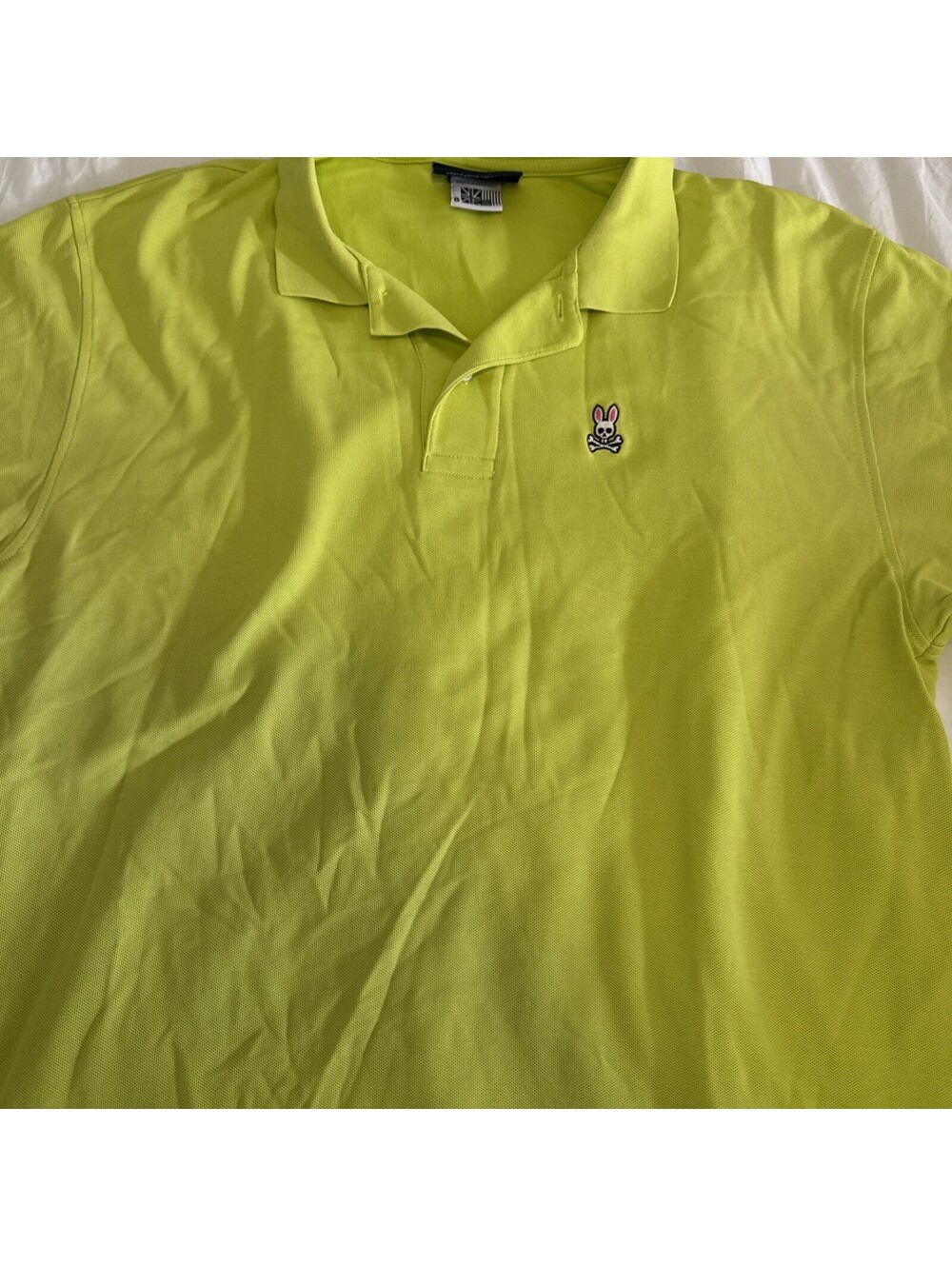 Psycho Bunny Classic Polo Lime Green Men's Shirt Size 8.  Xxl